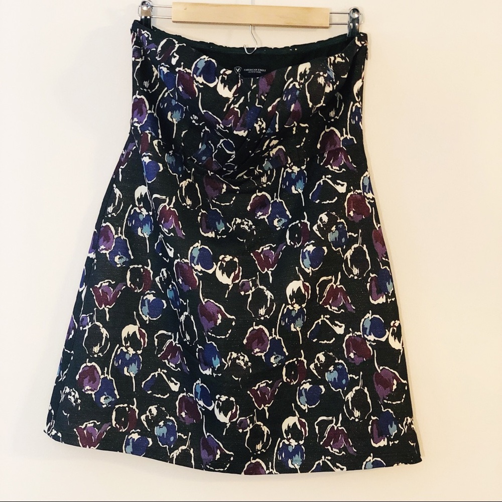 American Eagle Grey Metallic Cocktail Dress.Size 8